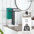 thumbnail image 4 of KOKOSIRI Hand Towel Bars Matte Black Towel Racks with Marble Base for Bathroom Kitchen Vanity Countertop, Stainless Steel 15.7'' Height THS0001-SM-BK, 4 of 7