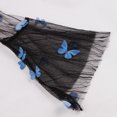 thumbnail image 5 of QTBIUQ Robe de Cocktail Évasée pour Femme à Manches Évasées, Col Rabattu, Boutons, en Maille Unie, Broderie Papillon, pour Fête, 5 of 5
