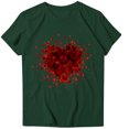 thumbnail image 2 of TIMIFIS T-Shirts à Manches Courtes pour Femmes, T-Shirt Imprimé Cœur de la Saint-Valentin, T-Shirt Décontracté d'Été à Col Rond, 2 of 4