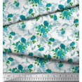thumbnail image 3 of Soimoi Rayon Fabric Leaves & Rose Flower Printed Craft Fabric by the Yard 42 Inch Wide, 3 of 3