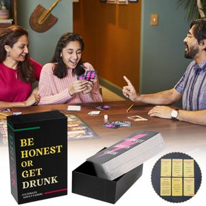 Suncoda Game Cards Set, Be Honest Or Get Drunk Game Card