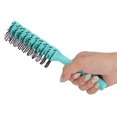 thumbnail image 3 of Detangling Hair Brush with Rounded Nylon Teeth, Hollow Back Design, Curved Body, Non Slip Handle, Hanging Hole for Hair Care, 3 of 7