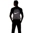 thumbnail image 5 of Nike Brasilia Training Gymsack, Drawstring Backpack with Zipper Pocket and Reinforced Bottom, Black/Black/White, 5 of 5