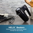 thumbnail image 2 of BLACK+DECKER Helix Performance Premium Hand Mixer, 5-Speed Mixer, Black, MX610BC, 2 of 9