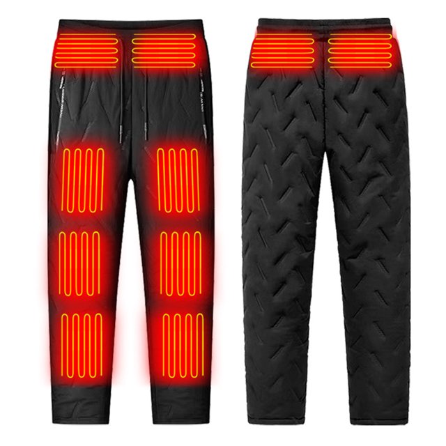 Fiogavroetic 10 Heating Areas Heated Pants For Men, Heated Pants With Fleece , Lightweight USB Electric Heated Pants With 3 Heating Level (Battery Pack Not Included)