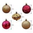 thumbnail image 3 of Décorations incassables Holiday Time, 45 unités, rouge/or, 3 of 4