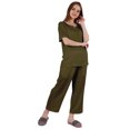 thumbnail image 2 of Inkmeso Ensemble de Pyjama à Manches Courtes pour Femmes, T-Shirt Henley et Ensemble de Vêtements de Nuit, 2 of 7