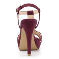 thumbnail image 4 of BLISSFUL STEP Women's T Strap Slingback Platform Heeled Sandals, 4 of 7
