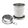 thumbnail image 1 of Tasse Pliante en Acier Inoxydable avec Porte-Clés pour Camping de Randonnée en Plein Air, 1 of 7
