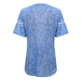 thumbnail image 5 of SMihono Hauts pour Femmes Été Décontracté Mode Féminine T-shirt à Manches Courtes Imprimé Col Rond Hauts Décontractés T-shirt Oversize pour Femmes 2023, 5 of 5