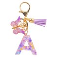 thumbnail image 2 of TopLLC Tools&Home Improvement Initial Letter Keychains For Women Tassel Purple Cute Car Keychain For Wallet Backpack Bag A chopper, 2 of 4