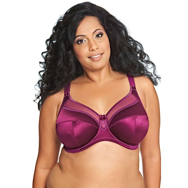 Goddess Womens Keira Plus-size Banded Underwire Bra, 42N, Plum
