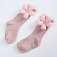 thumbnail image 4 of B91xZ Girls Plain Cuff Socks Infant Cute Cotton Baby Socks,Pink Small, 4 of 5