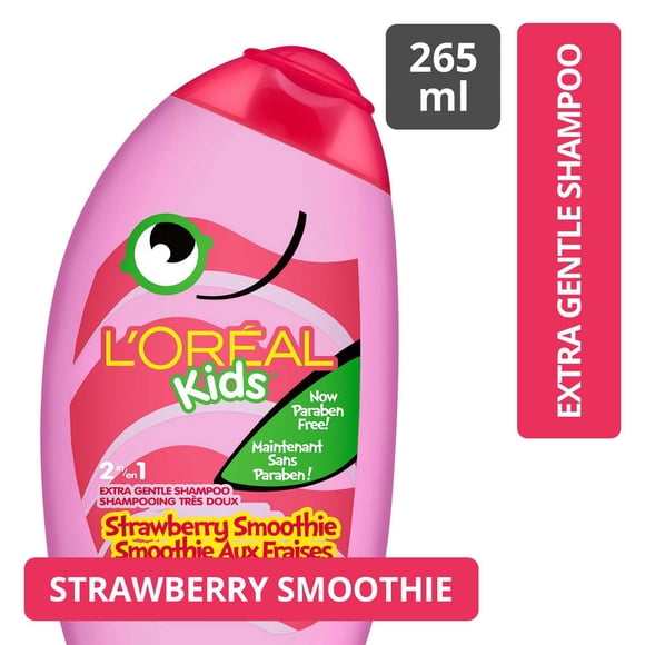 L'Oréal Shampooing pour Enfants, Smoothie aux Fraises 2 en 1 Très Doux