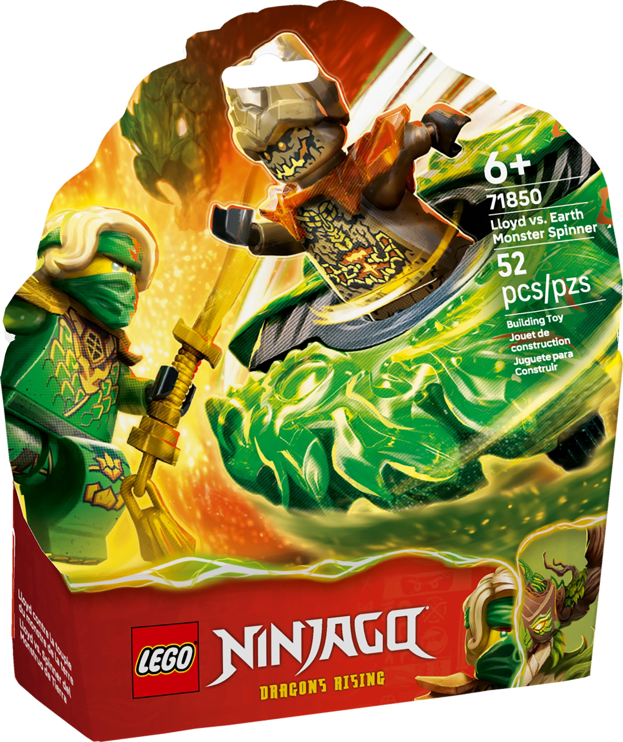 LEGO NINJAGO loyd vs. Earth Monster Spinner Building Toy for Boys & Girls - Ninja Toy Figures & Playset for Kids, Ages 6+ - Includes 2 Minifigures for Pretend Play - Gift Idea for Birthdays - 71850