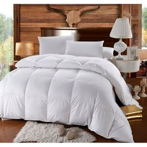 Royal Tradition Extra chaud Hongrois Down Alternative Comforter (Surdimensionné Roi 110x98) 100-Ounces Remplir le modèle de coque-solide en coton pur vers le bas