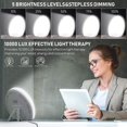 thumbnail image 5 of 10000 Lux Light Therapy Lamp, UV-Free LED Phototherapy Lamp with Adjustable Brightness and Color Temperature, 4 Timer Settings, Memory Function, for Home or Office [Energy Class A], 5 of 5