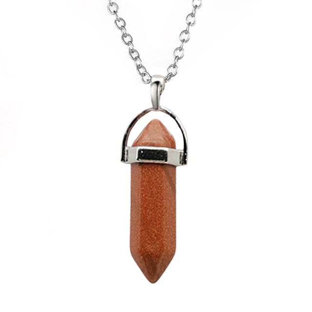 QualitChoice Hexagon Column Charm Exquisite Women Men Making Findings Handmade Anniversary Hanging Pendants Colorful Crystal Red Sand Color 1Set