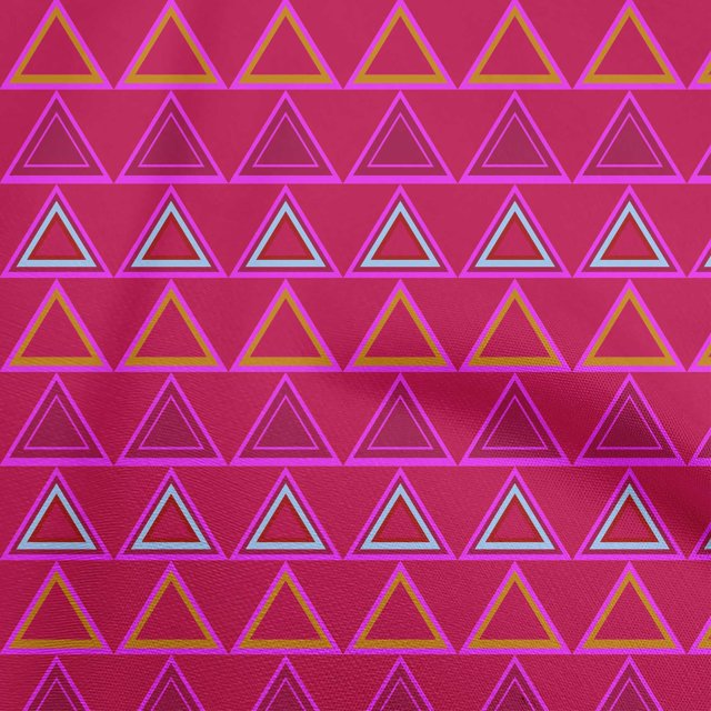 oneOone Cotton Cambric Pink Fabric Geometric Craft Projects Decor Fabric Printed By The Yard 42 Inch Wide