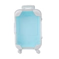 thumbnail image 4 of Mini Rolling Storage Suitcase with Locking Wheels - Transparent Travel Cosmetic Organizer for Makeup & Accessories, 4 of 8
