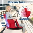 thumbnail image 3 of Garvee 24.5" Wide Stadium Seats with Back Support, 6 Adjustable Angle, Pockets, Cup Holders, Red, 3 of 7