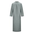 thumbnail image 4 of cfhntfmh Robes Maxi pour Femmes Décontractées d'Automne à Col, Manches Longues, Chemises Boutonnées, Robe Douce en Coton et Lin, 4 of 5