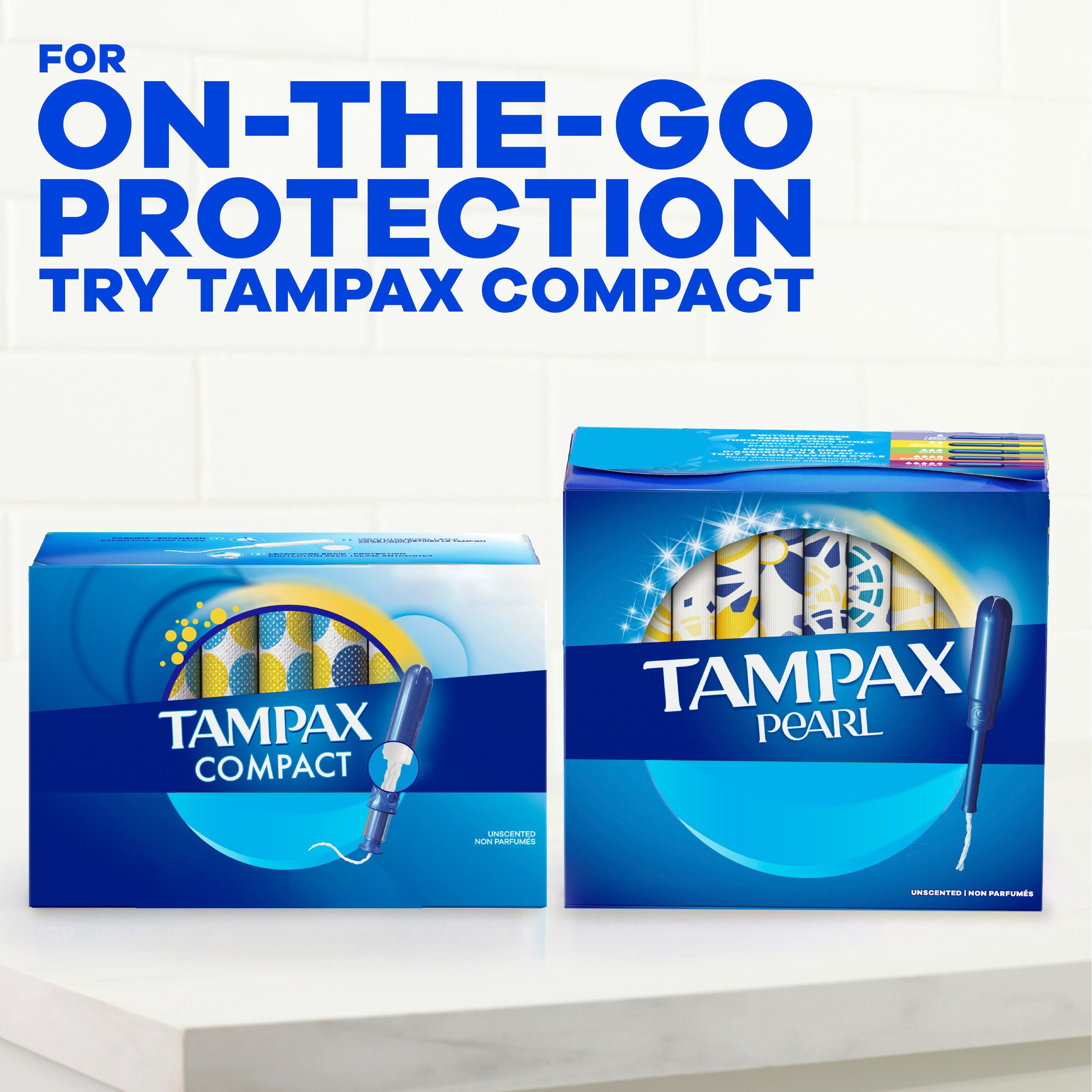 Tampax Tampons avec Applicateur en Carton Absorption Super, Prise Antidérapante, Jupette Anti-Fuites, Non Parfumés