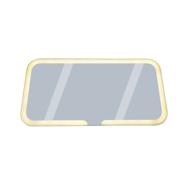 LED Vanity Mirror with Lights, Rechargeable Car Sun Visor Mirror, Dimmable 3-Mode Touch Control, 8 in x 5 in, USB Charging