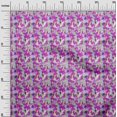 thumbnail image 3 of oneOone Polyester Spandex Fuschia Pink Fabric Abstract Floral Sewing Material Print Fabric By The Yard 56 Inch Wide, 3 of 5
