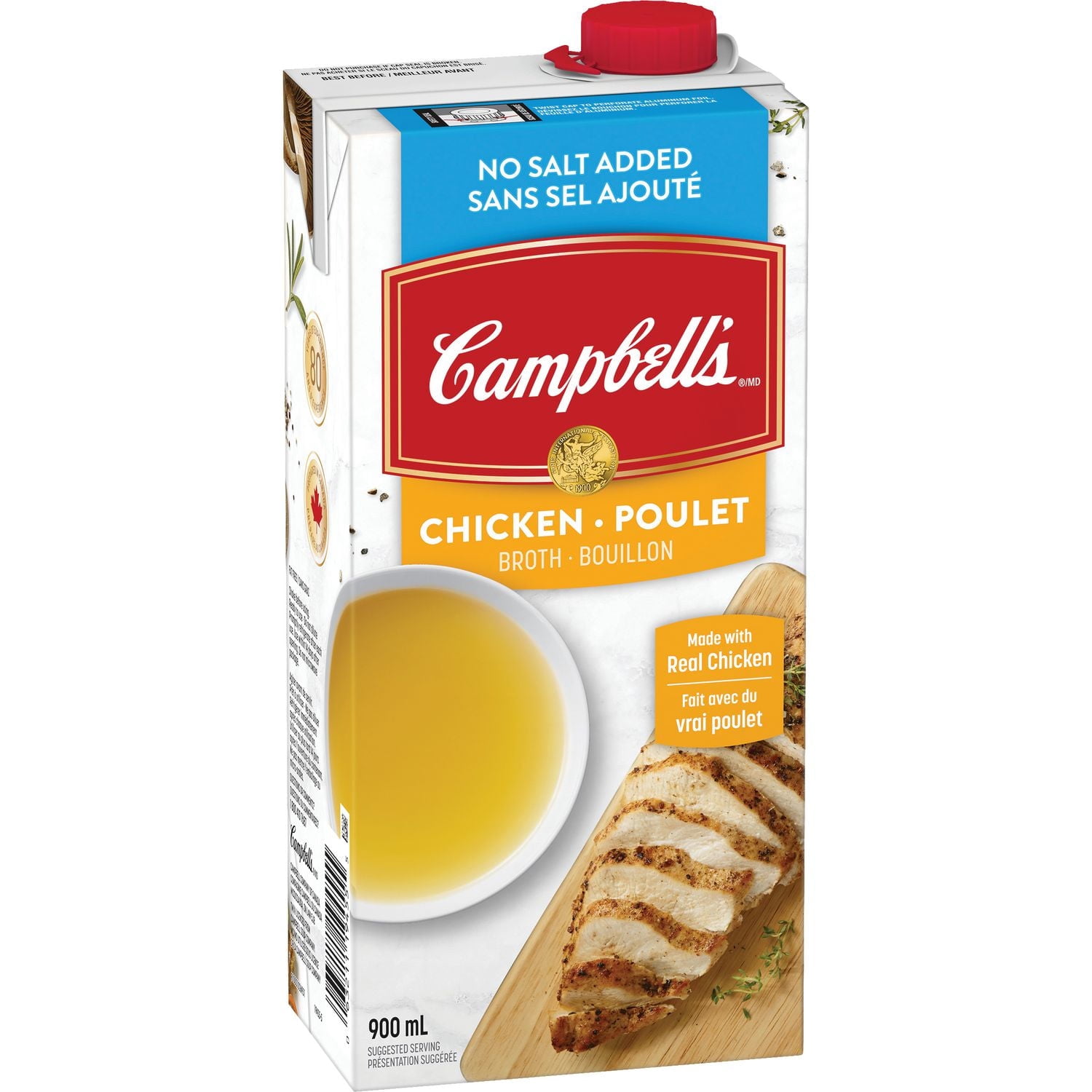 Campbell’s® No Salt Added Ready to Use Chicken Broth, Shelf Stable