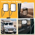 thumbnail image 4 of Exterior Mirrors Compatible with Jeep, Rearview Mirrors Anti-shake, Doors Off Wider View Mirror Easy-to-install Door Hinge Mirror, 4 of 6