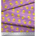 thumbnail image 2 of Soimoi Poly Georgette Fabric Cup,Plate & Chick Cartoon Printed Craft Fabric by the Yard 52 Inch Wide, 2 of 3