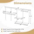 thumbnail image 3 of Costway 4-8 FT Wall-Mounted Closet Organizers and Storage System with Hanging Rod, 3 of 10