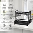 thumbnail image 2 of Stelive 2-Tier Dish Drying Rack Dish Drainer Cutlery Holder Dish Drainer Rack Multifunctional Storage Rack w/ Drainboard for Kitchen (Black), 2 of 12