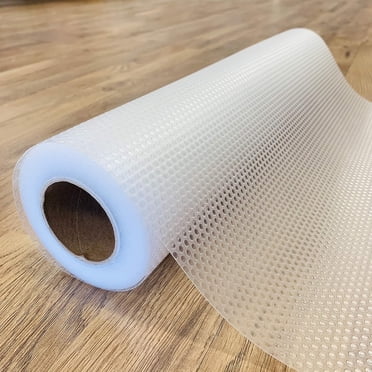 100% BPA-Free Non-Slip Shelf Liner, EVA Kitchen Liner, Non-Adhesive, Durable Strong Grip, Stain-Proof, Easy To Clean, Protects Cabinet & Drawer Surfaces, 17.7 X 33 Ft, Clear