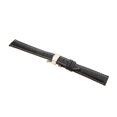 thumbnail image 4 of thinsony Leather Watch Band Butterfly Deployment Clasp Buckle Black-18mm-White thread, 4 of 9