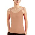 thumbnail image 2 of Womens Solid V-neck Lace Lace Suspender For Inner And Outer Wear Sleeveless T-shirt Top Collar Suspender, 2 of 4