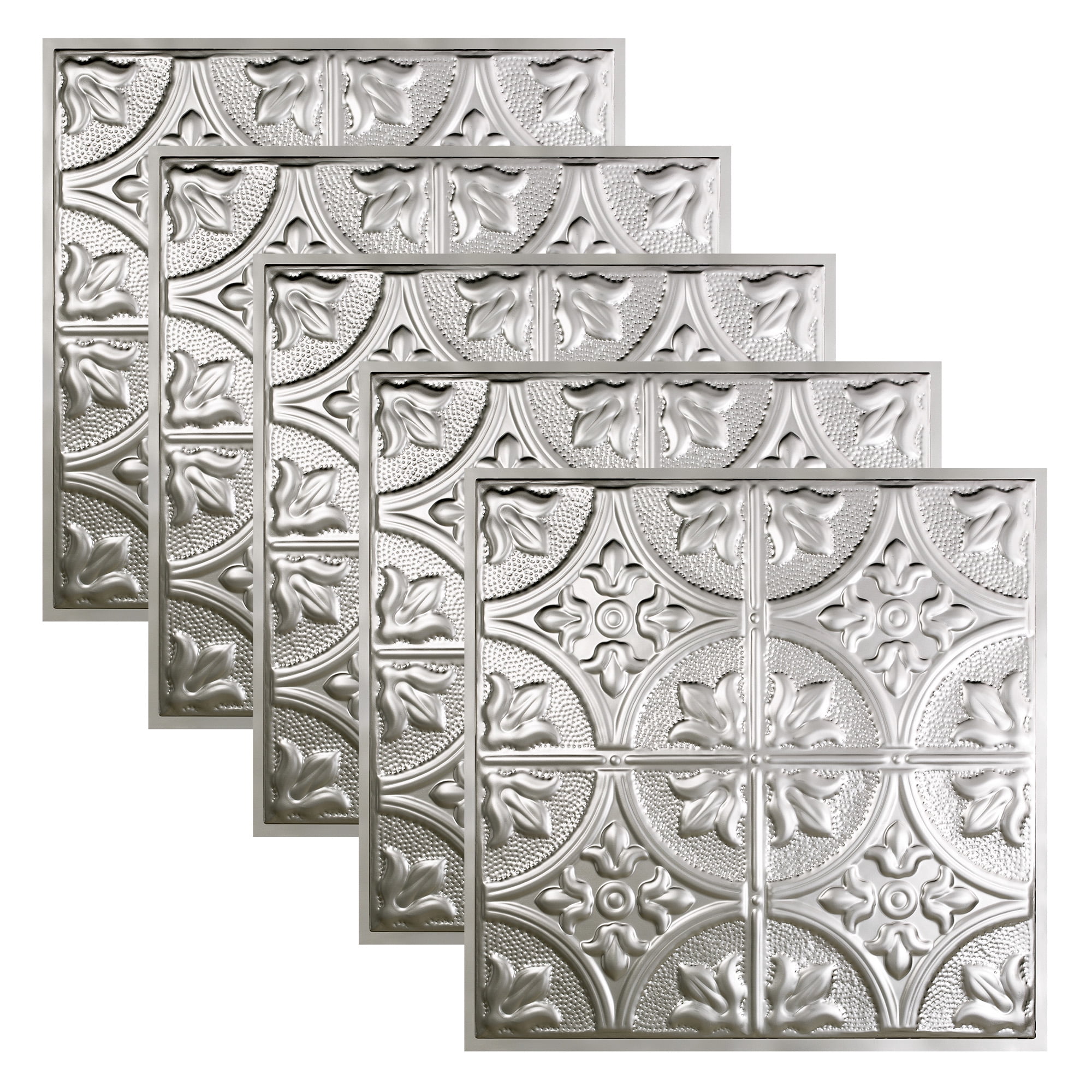 Great Lakes Tin Jamestown Clear Ceiling Tiles, 2ft x 2ft, 5 Pack