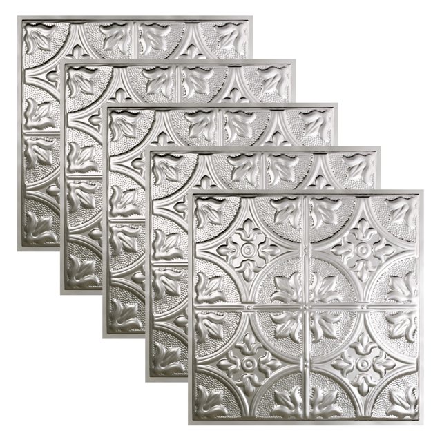 Great Lakes Tin Jamestown Clear 2ft x 2ft Lay In Ceiling Tiles (5 Pack)