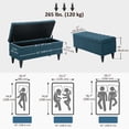 thumbnail image 3 of HOMCOM Banc de Rangement à Dessus Rabattable, Banc Ottoman de Bout de Lit, Bleu, 3 of 10
