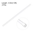thumbnail image 2 of Unique Bargains 2pcs Clear Rigid PVC Pipe 7/16'(11mm) ID x 1/2'(12mm) x 1.5ft 0.02' Wall Round Tube Tubing, 2 of 5