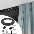 thumbnail image 3 of Curtain Track Set Heavy Duty Bendable Silent Gliding Rail System for Home Use | And Metal Curtain Rod Accessories Durable Flexible Ceiling Mount Rail Room, 3 of 3