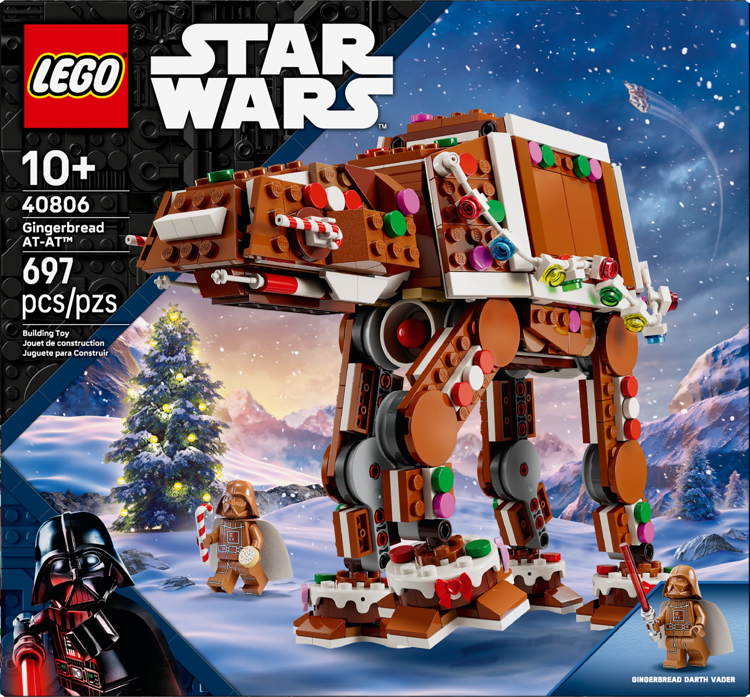 LEGO Star Wars Le Marcheur TB-TT en Pain d’Épices, Ensemble de Construction de Décoration de Noël 40806