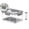 thumbnail image 1 of Dvruxg Vacuum Sealed Food Storage Container with Pump, Airtight Transparent Kitchen Jar with Lock for Freshness, Freezing & Moisture-Proof Organization, 1 of 5