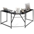 thumbnail image 4 of Patiojoy L Shaped Gaming Desk Corner Computer Desk Workstation for Home Office Black, 4 of 5
