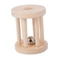 thumbnail image 1 of Lipstore Baby Roller Rattle Wood Toys Rattles with Bells Smooth Surface Infant Roller Toy C, 1 of 8
