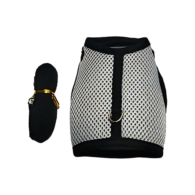 Wweixi Wide Application Small Pet Harness Fashionable And Cute Breathable Grey M