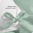 thumbnail image 5 of Bare Home Organic Cotton Duvet Cover Set, 300 Thread Count, Percale Weave, Full/Queen, Willow, 5 of 5
