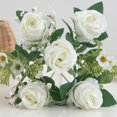 thumbnail image 3 of YAOMOBB Realistic Artificial Flowers Realistic Artificial Flower Long lasting Fake Rose Photo Prop Table Centerpiece Wedding Party No Wither No Watering, 3 of 7