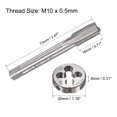 thumbnail image 2 of Unique Bargains Metric Tap and Die Set Machine Thread Screw Tap with Round Die M10 x 0.5mm, 2 of 6